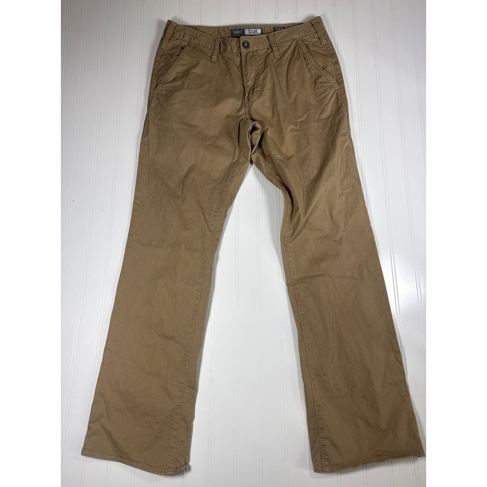 BKE Casuals Tyler Straight Tan Chino Pants Mens 31R Khaki Cotton Stretch Trouser